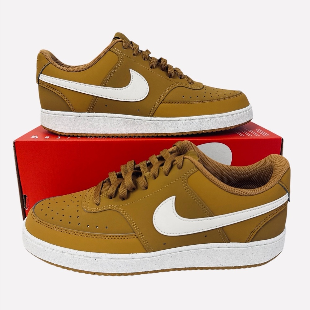 Nike Court Vision Low V2 Nubuck HV8139-700 Shoes Wheat/Sail Mens Size 10